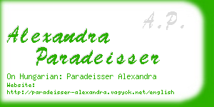 alexandra paradeisser business card